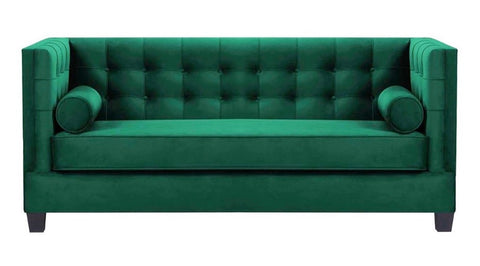 Larsson - Emerald Green Velvet Sofa Bed-Sofa-Belle Fierté