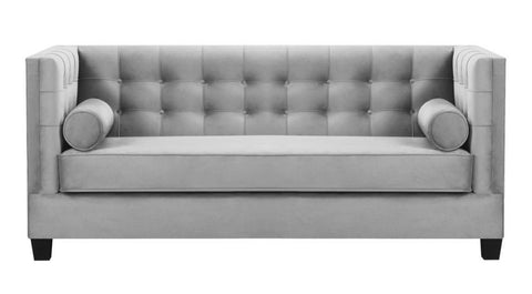 Larsson - Grey Velvet Sofa Bed-Sofa-Belle Fierté