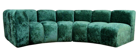 Lunar - Green Curved Sectional Sofa
