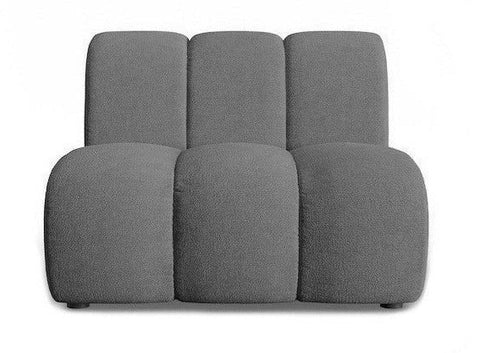 Lunar - Grey Bouclé Single Centre Modular Unit