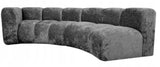 Lunar - Grey Curved Sectional Sofa