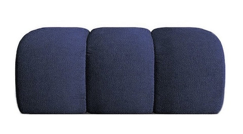 Lunar - Navy Blue Bouclé Modular Footstool