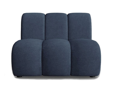 Lunar - Navy Blue Bouclé Single Centre Modular Unit