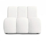 Lunar - White Boucle Single Centre Modular Unit