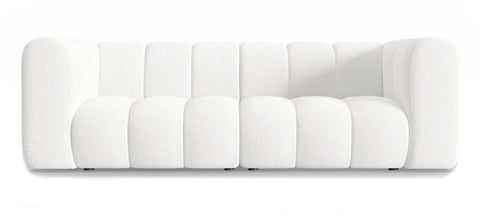 Lunar - White Bouclé Sectional Sofa