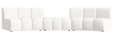 Lunar - White Boucle 5 Seater Curved Sectional Sofa