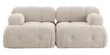 Palmer - 2-Seater Mink Boucle Modular Sofa, Bouble Sectional