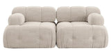 Palmer - 2-Seater Mink Boucle Modular Sofa, Bubble Sectional