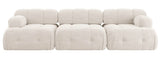 Palmer - 3-Seater Beige Boucle Modular Sofa, Bouble Sectional