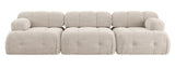 Palmer - 3-Seater Mink Boucle Modular Sofa, Bubble Sectional
