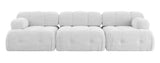 Palmer - 3-Seater Silver Grey Boucle Modular Sofa, Bouble Sectional