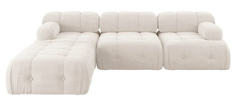 Palmer - Beige Boucle Modular Corner Sofa, Bouble Sectional