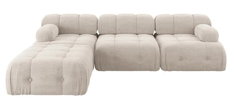 Palmer - Mink Boucle Modular Corner Sofa, Bouble Sectional