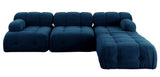 Palmer - Navy Right 5-Seater Modular Corner Sofa, Modern Sectional Sofa