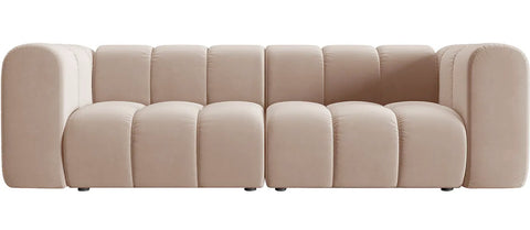 Pascal - 3-Seater Beige Modular Sofa, Bouble Sectional