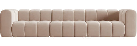 Pascal - 5-Seater Beige Modular Sofa, Bouble Sectional