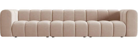 Pascal - 5-Seater Beige Modular Sofa, Bubble Sectional