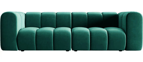 Pascal - 3-Seater Green Modular Sofa, Bouble Sectional