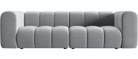 Pascal - 3-Seater Grey Modular Sofa, Bouble Sectional