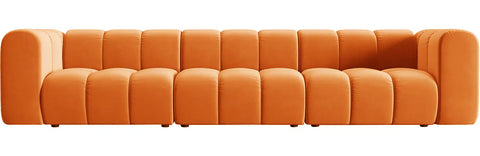 Pascal - 5-Seater Orange Modular Sofa, Bouble Sectional