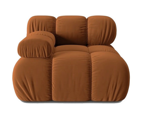 Tiffany - Left Single Velvet Modular Unit, Sectional Sofa