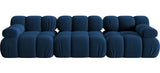 <transcy>Prima - Marineblauwe moderne fluwelen bank</transcy>