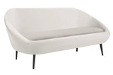Violetta - Beige 3 Seater Retro Style Velvet Sofa