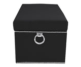 Lisa - Storage Velvet Ottoman with Knockers, 97x50x48cm-Benches & Ottomans-Belle Fierté