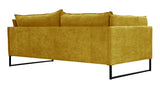 Mia - Modern Yellow Fabric Sofa, 3 Seater Sofa-Sofa-Belle Fierté