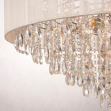 CATALINA - Glamour Ceiling Lamp, White Shade Crystal Chandelier-Chandelier-Belle Fierté