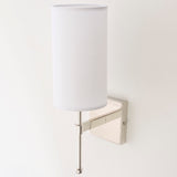 Hamilton - Contemporary Wall Lamp, White Shade Wall Light-Wall Light-Belle Fierté