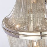 FIONA- Glamour Wall Lamp, Silver Metal Chain Wall Light-Wall Light-Belle Fierté