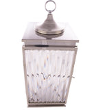 Byron - Chrome and Glass Lantern, Candle Holder 60cm-Candle Holders & Lanterns-Belle Fierté