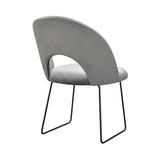 Johansson - Modern Velvet Metal Base Dining Chair-Chair-Belle Fierté