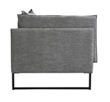 Mia - Modern Grey Fabric Sofa, 3 Seater Sofa-Sofa-Belle Fierté