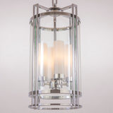 ADELE - Glamour Ceiling Lamp, Glass Chrome Lantern Style Chandelier-Ceiling Lamp-Belle Fierté
