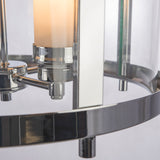 ORLANDO - Glamour Ceiling Lamp, Glass Chrome Lantern Style Chandelier-Chandelier-Belle Fierté