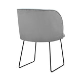 Lila - Velvet Dining Chair, Metal Base Chair-Chair-Belle Fierté