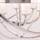 PANAMA - 6 Light Orb Ceiling Lamp, Chrome Glass Chandelier-Chandelier-Belle Fierté