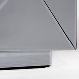 Holland- Luxury Mirror Effect Glass Side Table-Side Tables-Belle Fierté