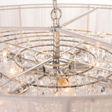 CATALINA - Glamour Ceiling Lamp, White Shade Crystal Chandelier-Chandelier-Belle Fierté