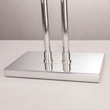 Edgar - White Shade Chrome Base Floor Standing Lamp-Floor Lamp-Belle Fierté