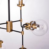 Giorgio - Modern Loft Style Chandelier, 8 Light Large Industrial Style Ceiling Lamp-Ceiling Lamp-Belle Fierté
