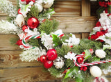 Door Wreath - Red Christmas Home Door Decoration-Christmas Decorations-Belle Fierté