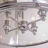 DIEGO - Glamour Ceiling Lamp, Glass Chrome Lantern Style Chandelier-Chandelier-Belle Fierté