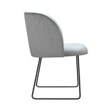 Lila - Velvet Dining Chair, Metal Base Chair-Chair-Belle Fierté