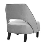 Kayden - Elegant Velvet Armchair, Curved Occasional Chair-Armchair-Belle Fierté
