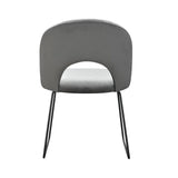 Johansson - Modern Velvet Metal Base Dining Chair-Chair-Belle Fierté