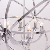 PANAMA - 6 Light Orb Ceiling Lamp, Chrome Glass Chandelier-Chandelier-Belle Fierté