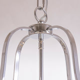 DIEGO - Glamour Ceiling Lamp, Glass Chrome Lantern Style Chandelier-Chandelier-Belle Fierté